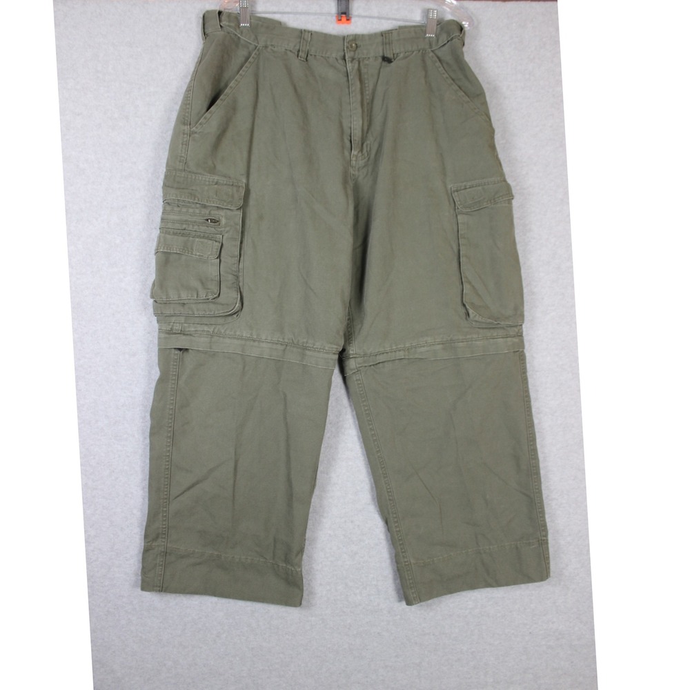 Boy Scouts Pants Adult Green Classic Cargo Convertible‎ Uniform Pant 36x25
